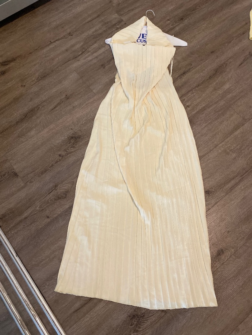 New Zara Halter Long Yellow Dress